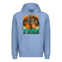 Colony Blue Land of the free 4th of july Premium Hoodie - HowdyJamesFarm