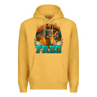Mustard Land of the free 4th of july Premium Hoodie - HowdyJamesFarm