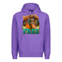 Purple Land of the free 4th of july Premium Hoodie - HowdyJamesFarm