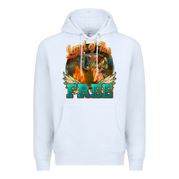 White Land of the free 4th of july Premium Hoodie - HowdyJamesFarm
