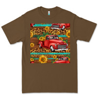 Cacao western farm truck seamless pattern Premium Tee - HRA Design Shop