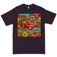 Plum western farm truck seamless pattern Premium Tee - HRA Design Shop