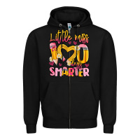 Black little miss 100 days smarter Zipper Hoodie - Artiststas