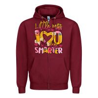 Burgundy little miss 100 days smarter Zipper Hoodie - Artiststas