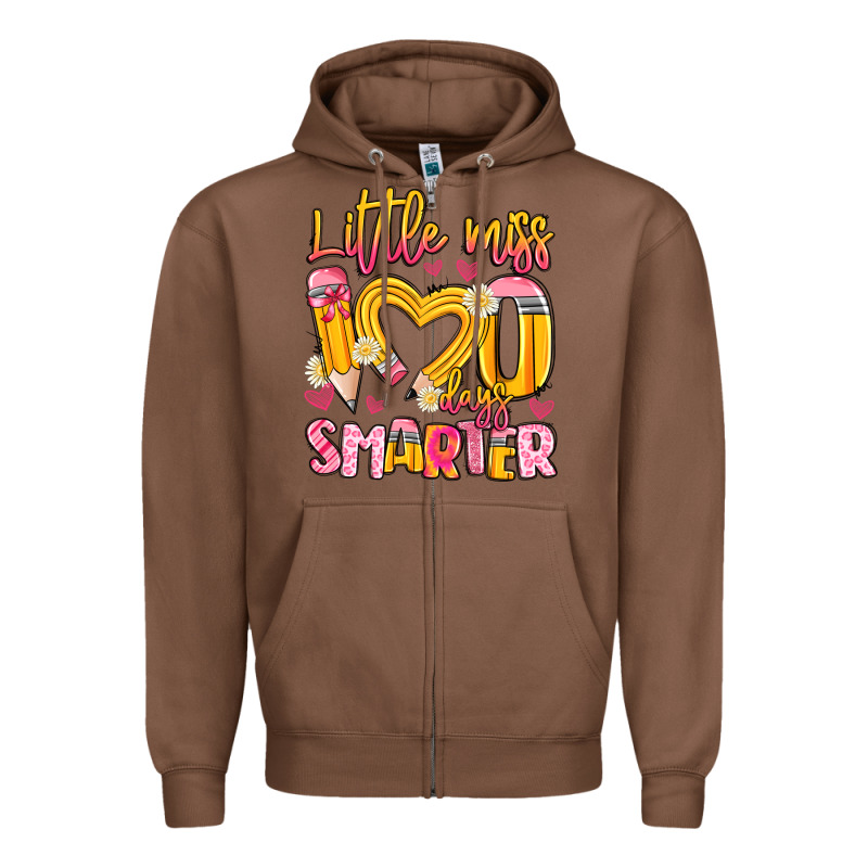 Little Miss 100 Days Smarter Zipper Hoodie by Artiststas | Teevron