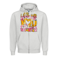 Dove Grey little miss 100 days smarter Zipper Hoodie - Artiststas