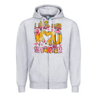 Heather Grey little miss 100 days smarter Zipper Hoodie - Artiststas
