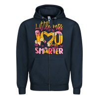 Navy little miss 100 days smarter Zipper Hoodie - Artiststas