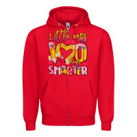 Red little miss 100 days smarter Zipper Hoodie - Artiststas