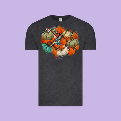 Fall Autumn Patches Vintage Tee Designed By Jasminsmagicworld