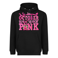 Black In October We Wear Pink with Gnome Heavyweight Hoodie - texasbilliewilder