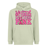 Matcha In October We Wear Pink with Gnome Heavyweight Hoodie - texasbilliewilder