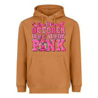 In October We Wear Pink With Gnome Heavyweight Hoodie | Teevron