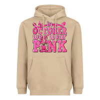 Mushroom In October We Wear Pink with Gnome Heavyweight Hoodie - texasbilliewilder
