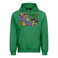 Emerald Happy Mardi Gras Urban Hoodie - FaDigitalArtStudio
