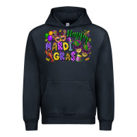 Navy Happy Mardi Gras Urban Hoodie - FaDigitalArtStudio