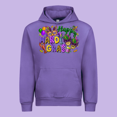 Happy Mardi Gras Urban Hoodie Designed By Fadigitalartstudio