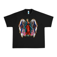 Black Angel Wing Lady of Guadalupe 4th of July Urban Heavy Tee - Jasminsmagicworld
