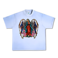 Grape Ice Angel Wing Lady of Guadalupe 4th of July Urban Heavy Tee - Jasminsmagicworld
