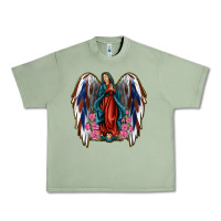 Oil Green Angel Wing Lady of Guadalupe 4th of July Urban Heavy Tee - Jasminsmagicworld