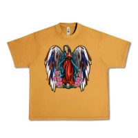 Peanut Butter Angel Wing Lady of Guadalupe 4th of July Urban Heavy Tee - Jasminsmagicworld