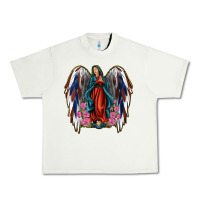 Pistachio Angel Wing Lady of Guadalupe 4th of July Urban Heavy Tee - Jasminsmagicworld