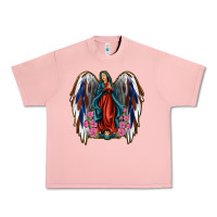 Salmon Angel Wing Lady of Guadalupe 4th of July Urban Heavy Tee - Jasminsmagicworld