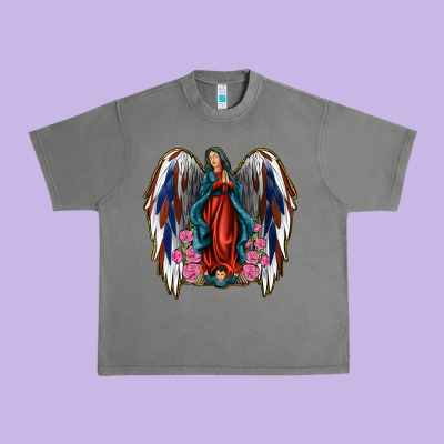 Angel Wing Lady Of Guadalupe 4th Of July Urban Heavy Tee Designed By Jasminsmagicworld