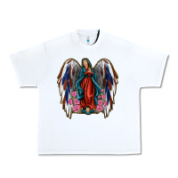 White Angel Wing Lady of Guadalupe 4th of July Urban Heavy Tee - Jasminsmagicworld