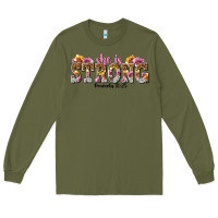 Army Green she is strong proverbs 31 25 Long Sleeve Tee - NancyCooperArtShop