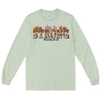 Matcha she is strong proverbs 31 25 Long Sleeve Tee - NancyCooperArtShop