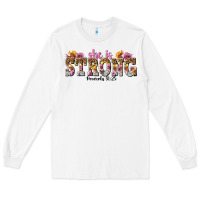White she is strong proverbs 31 25 Long Sleeve Tee - NancyCooperArtShop