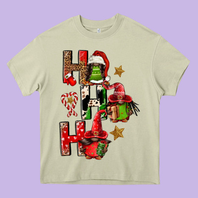 Ho Ho Ho Afro Gnomes Heavy Core Tee Designed By Fadigitalartstudio