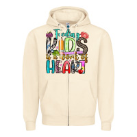 Sandshell feeding kids is a work of heart Zipper Hoodie - Artiststas