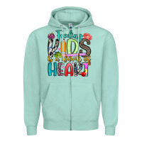 Feeding Kids Is A Work Of Heart Zipper Hoodie | Teevron