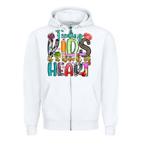 White feeding kids is a work of heart Zipper Hoodie - Artiststas