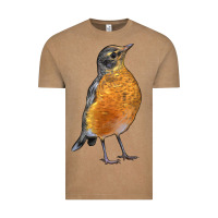 Vintage Coffee American Robin Bird Vintage Tee - LillyAllenDesigns
