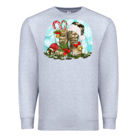 Heather Grey army boots christmas Premium Sweatshirt - texasbilliewilder