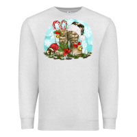 Oatmeal Heather army boots christmas Premium Sweatshirt - texasbilliewilder