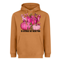 Meerkat In October We Wear Pink with Pumpkin Heavyweight Hoodie - texasbilliewilder