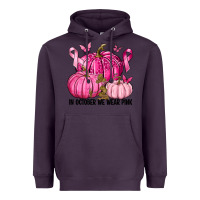 Plum In October We Wear Pink with Pumpkin Heavyweight Hoodie - texasbilliewilder