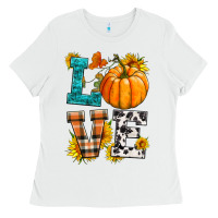 White love pumpkin Ladies Tee - HRA Design Shop