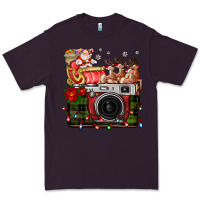 Plum Christmas Santa Vintage Camera Premium Tee - FaDigitalArtStudio