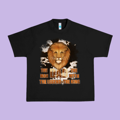 Dad The Man Cowhide Background Urban Heavy Tee Designed By Jasminsmagicworld