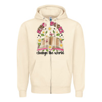 Sandshell read books change the world artiststas Zipper Hoodie - Artiststas