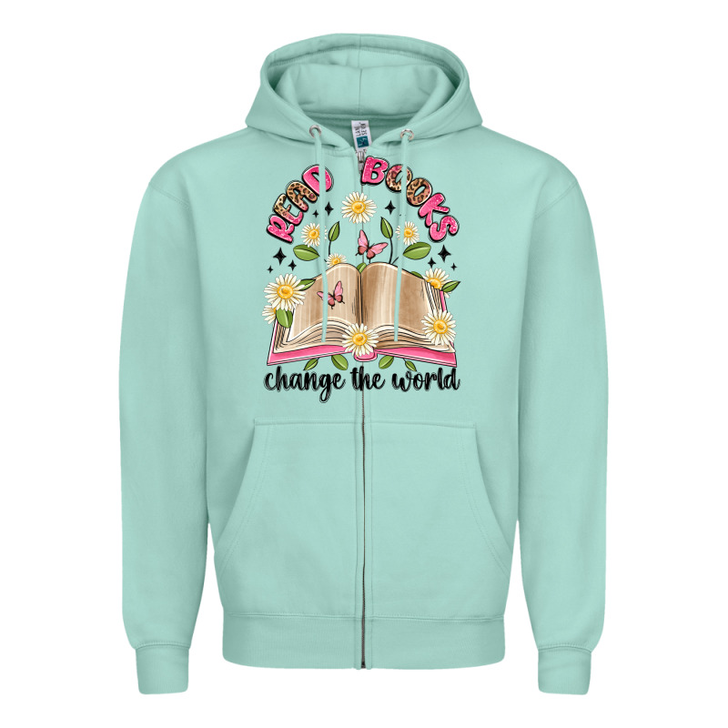 Read Books Change The World Artiststas Zipper Hoodie by Artiststas | Teevron