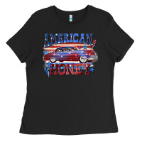 Black American honey 4th of july Ladies Tee - CowGirlArtShop