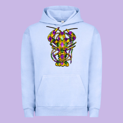 Mardi Gras Crawfish Urban Hoodie Designed By Fadigitalartstudio