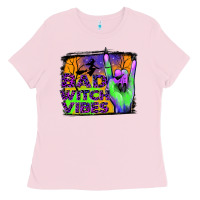 Bubblegum Pink bad witch vibes Ladies Tee - JahusDesignShop