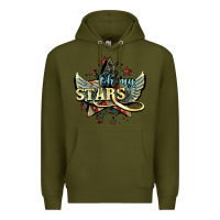 Army Green Oh my stars America wings 4th of july Premium Hoodie - HowdyJamesFarm